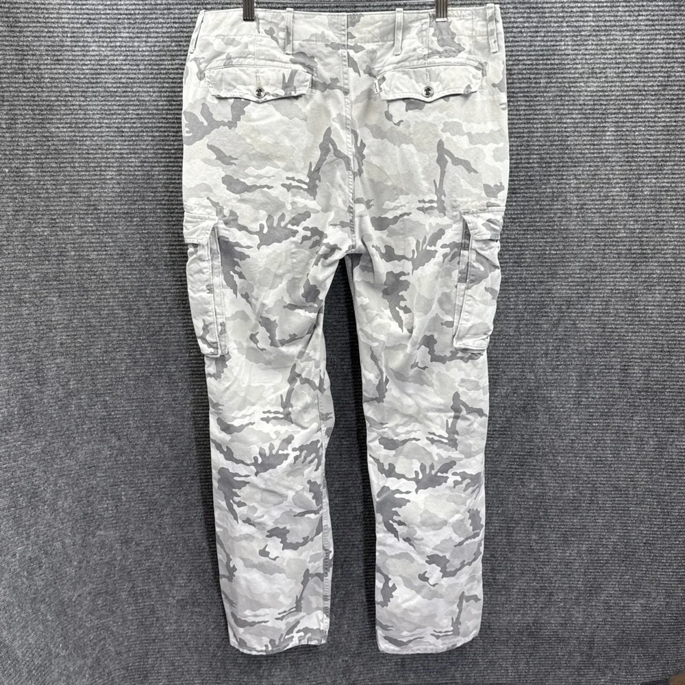 Levi's Mens Cargo Pants White Camo Military Utility White Tab Pockets 36 x 32